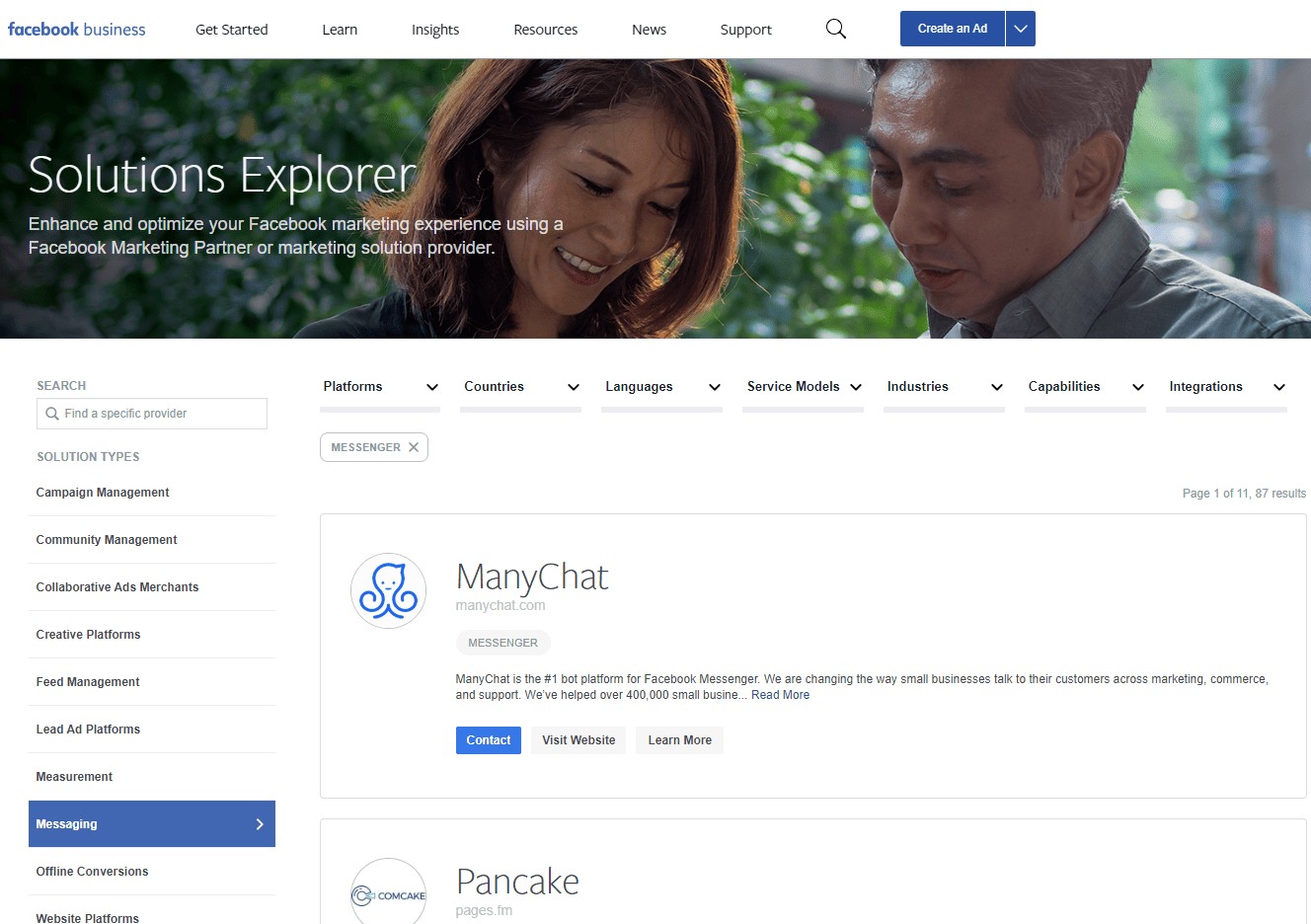 manychat partner facebook