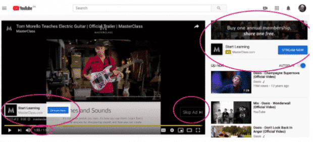 ตัวอย่างการทำการตลาดออนไลน์ผ่าน Youtube Ads