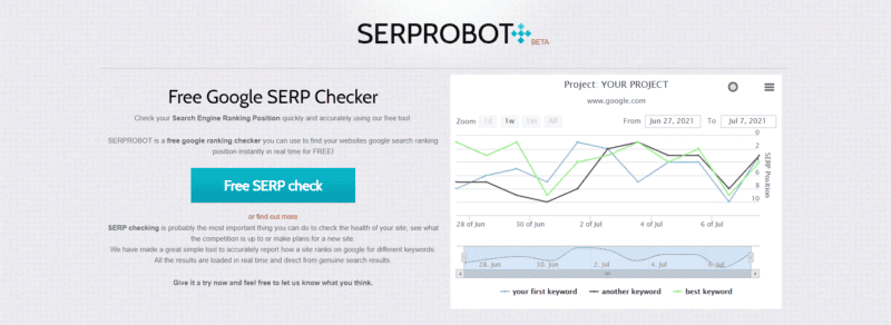 serprobot SERP checker