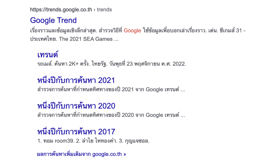 เริ่มต้นใช้งาน Google Trends