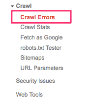 วิธีเช็ค Broken Link ไปที่เมนู Crawl Errors