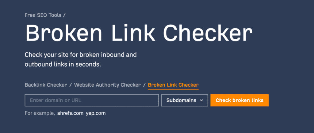 แนะนำเครื่องมือแก้ Broken Link Ahrefs Broken Link Checker
