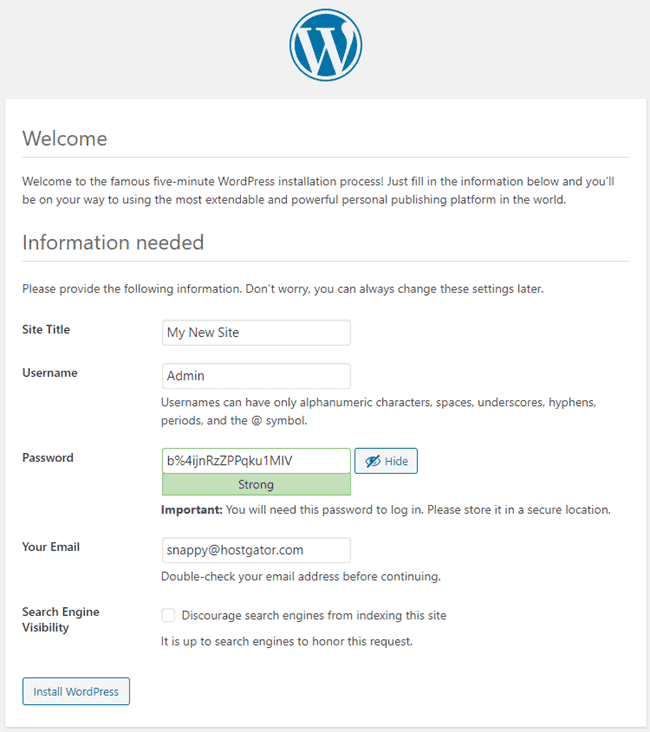 สมัครและติดตั้ง-WordPress-กรอกรายละเอียดเพิ่มเติม
