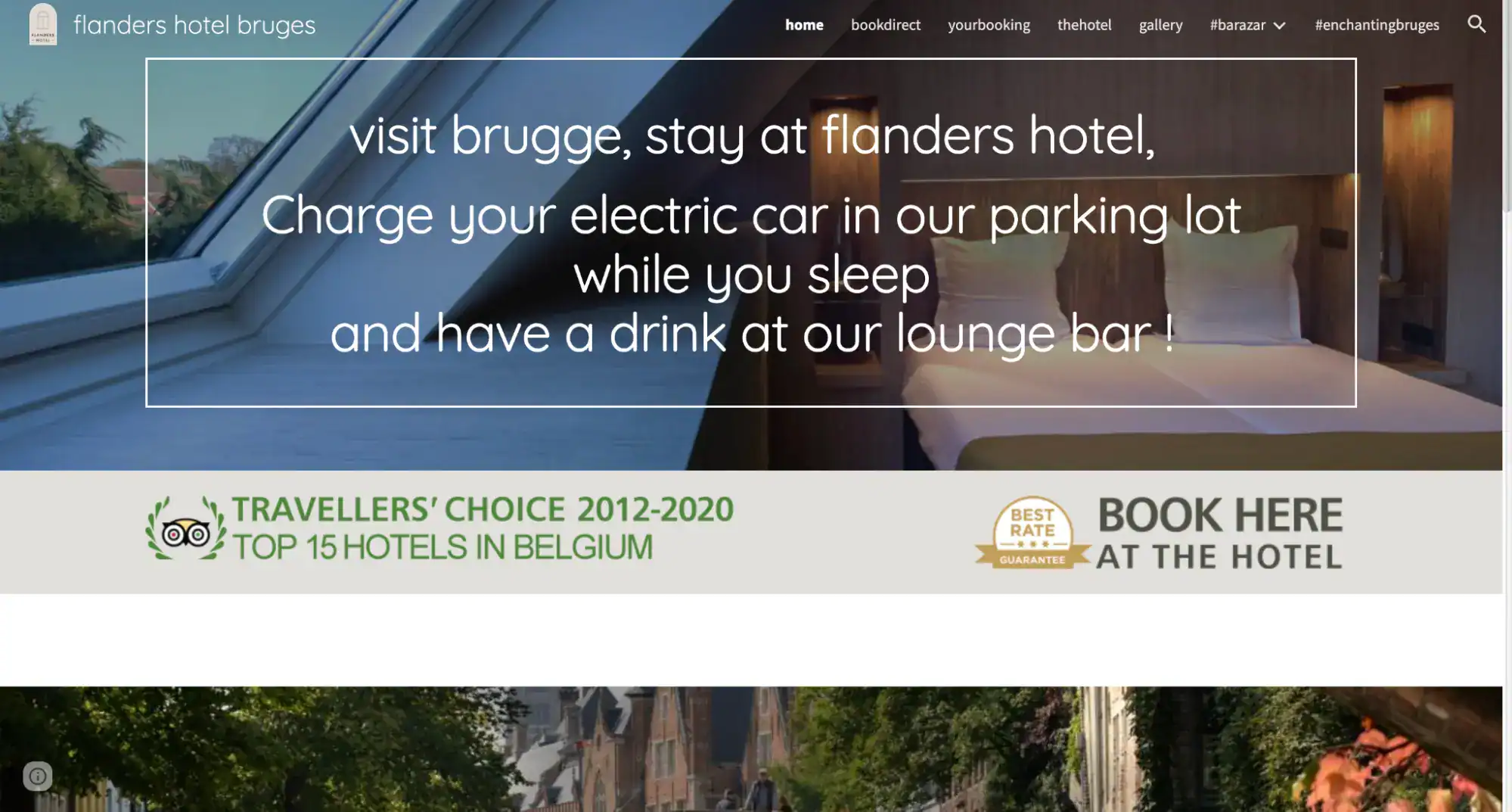 ตัวอย่างเว็บ flanders hotel bruges ที่สร้างจาก Google Site