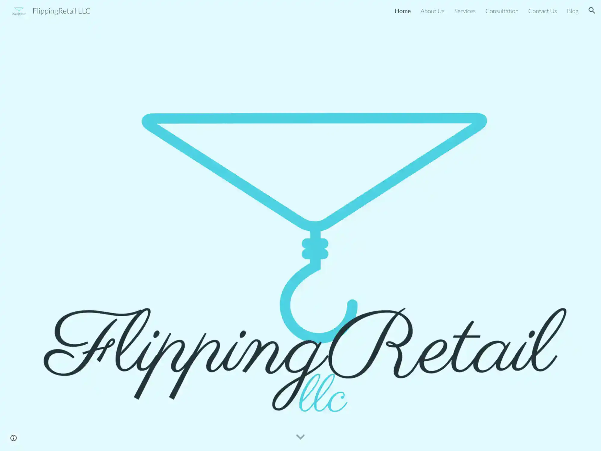 ตัวอย่างเว็บ flippingretail ที่สร้างจาก Google Site