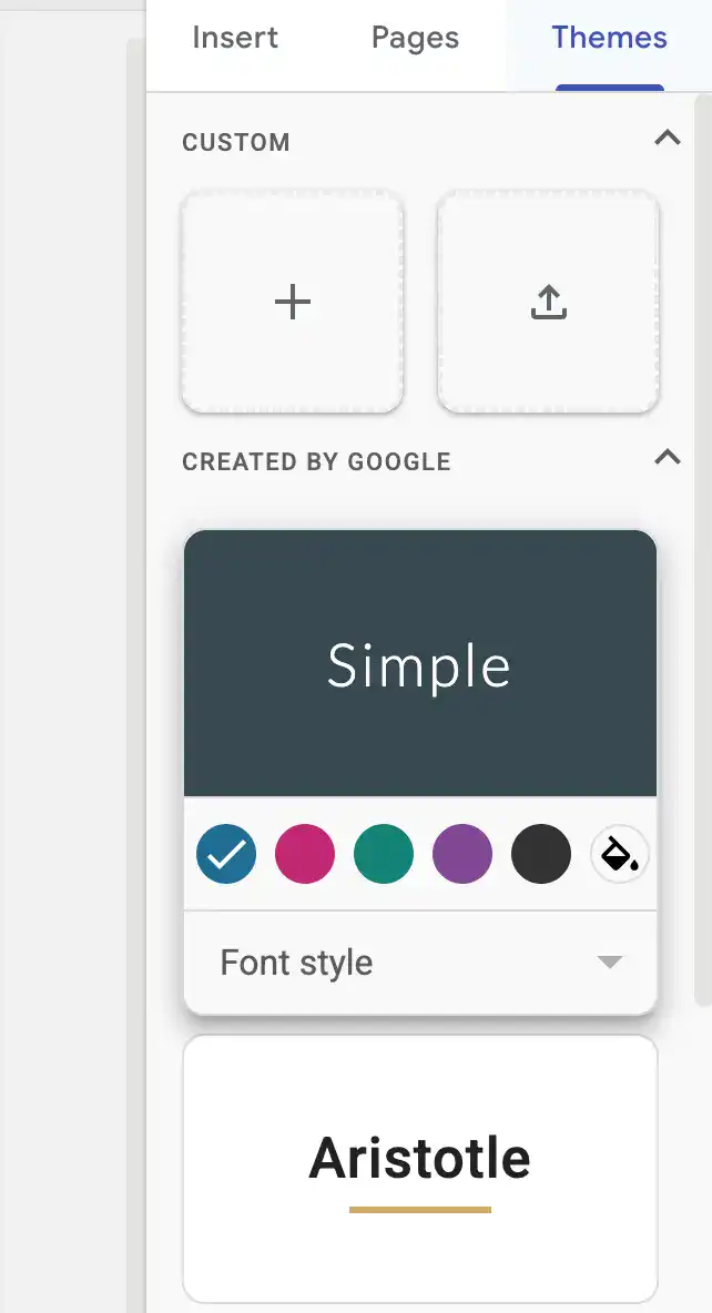 การปรับธีมบน Google Sites